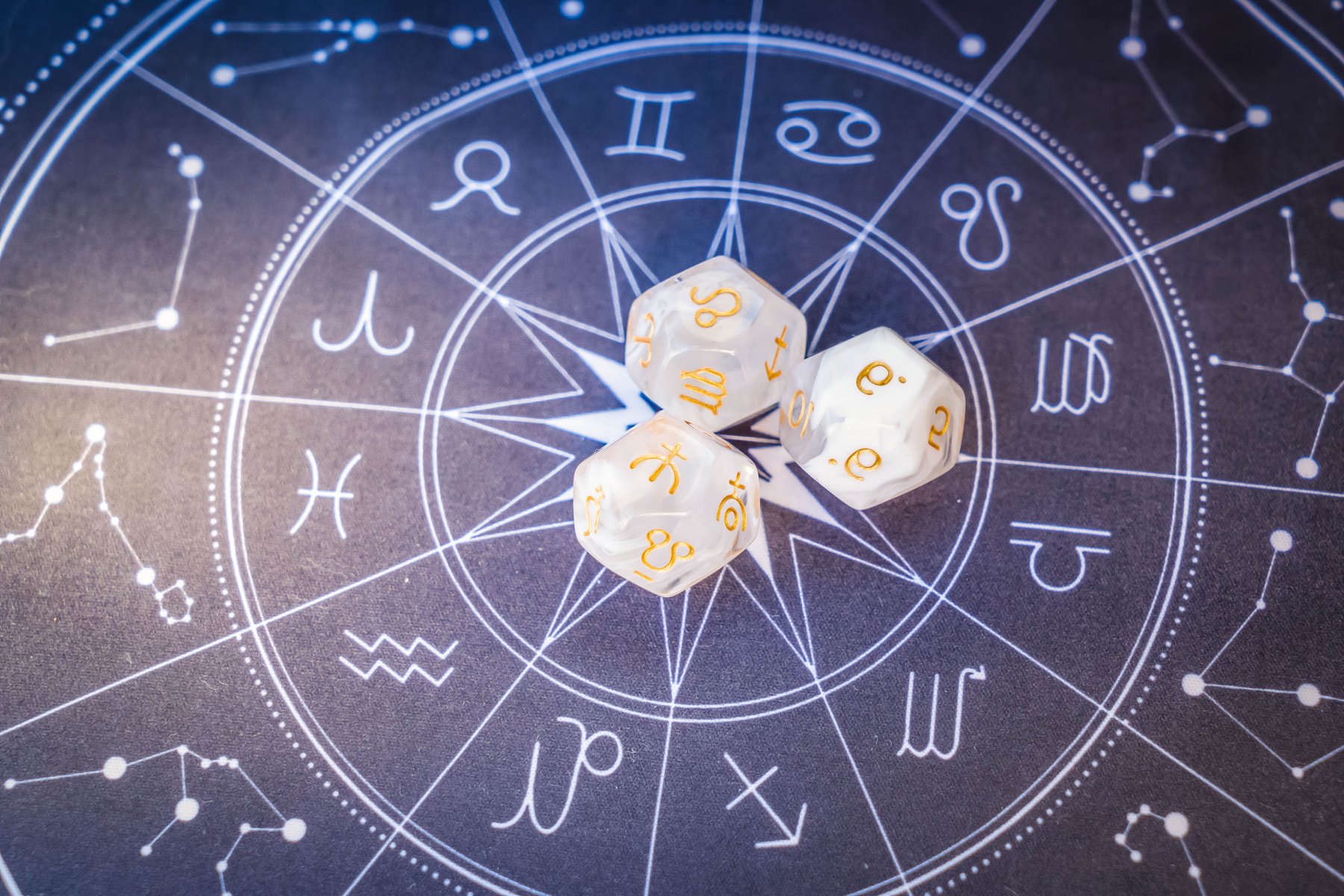 Zodiac Horoscope with Divination Dice